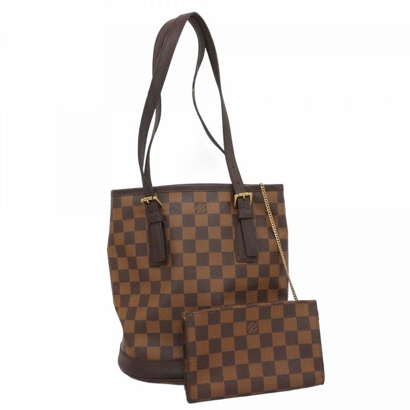 Louis Vuitton Damier Marais Tote Bag N42240 Ebene Womens