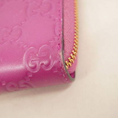 Guccissima 388680 Leather Pink Gold Hardware Women's Long Wallet