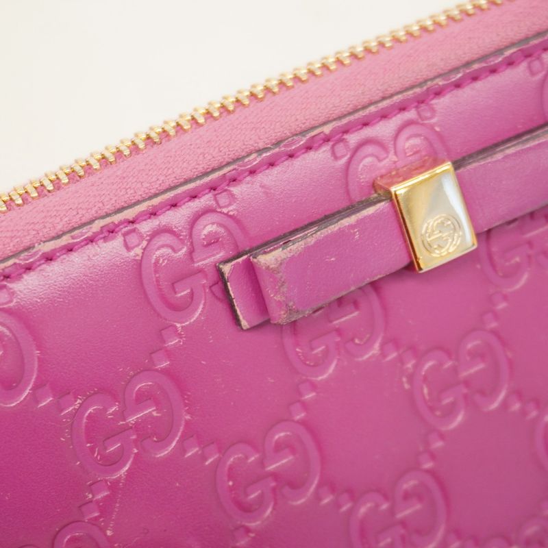 Guccissima 388680 Leather Pink Gold Hardware Women's Long Wallet