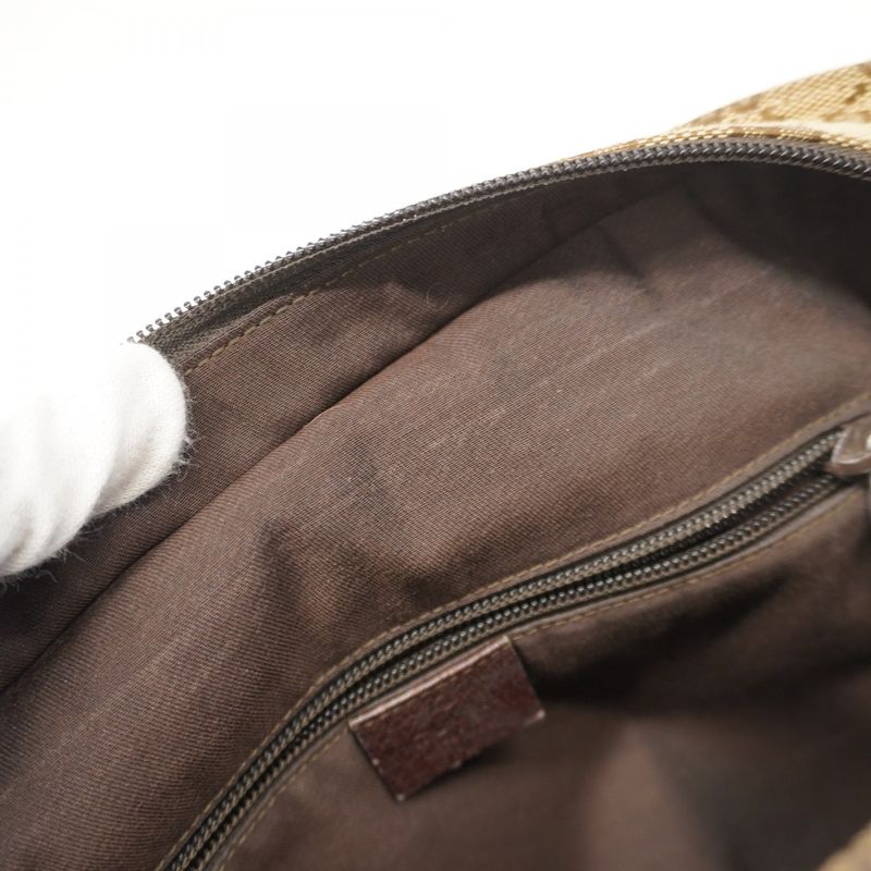 Gucci Shoulder Bag GG Canvas/sherry Line 189751 Canvas Brown Silver Hardware