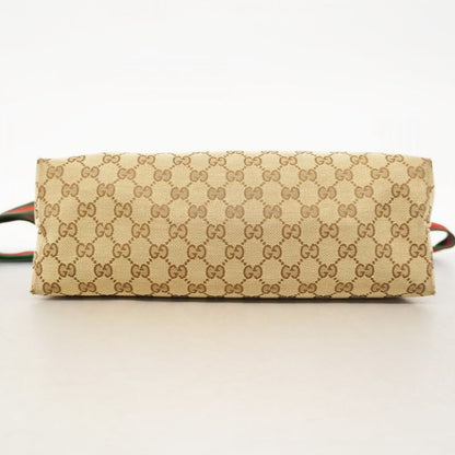 Gucci Shoulder Bag GG Canvas/sherry Line 189751 Canvas Brown Silver Hardware