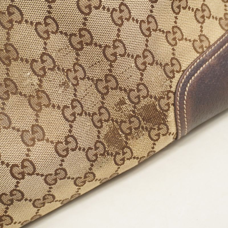 Gucci Tote Bag GG Canvas/sherry Line Princy 163805 Canvas Brown Chien Pan Gold