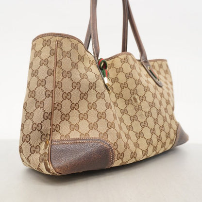 Gucci Tote Bag GG Canvas/sherry Line Princy 163805 Canvas Brown Chien Pan Gold
