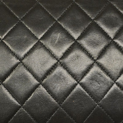 Chanel Shoulder Bag Matelasse Lambskin Black Gold Hardware Women