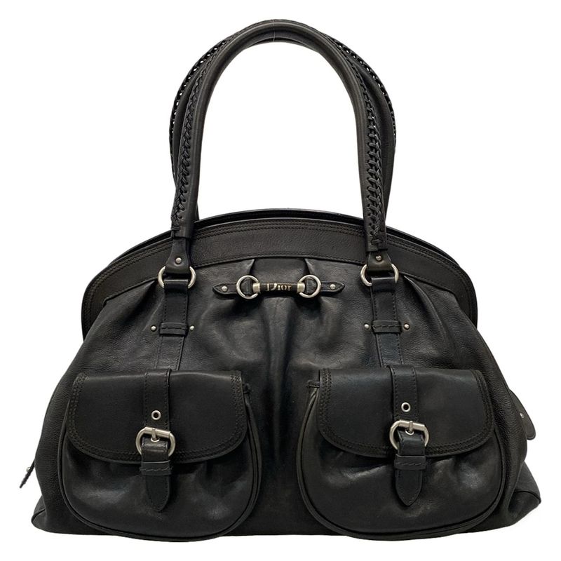 Dior/christian Dior Handbag Mydior Black Leather