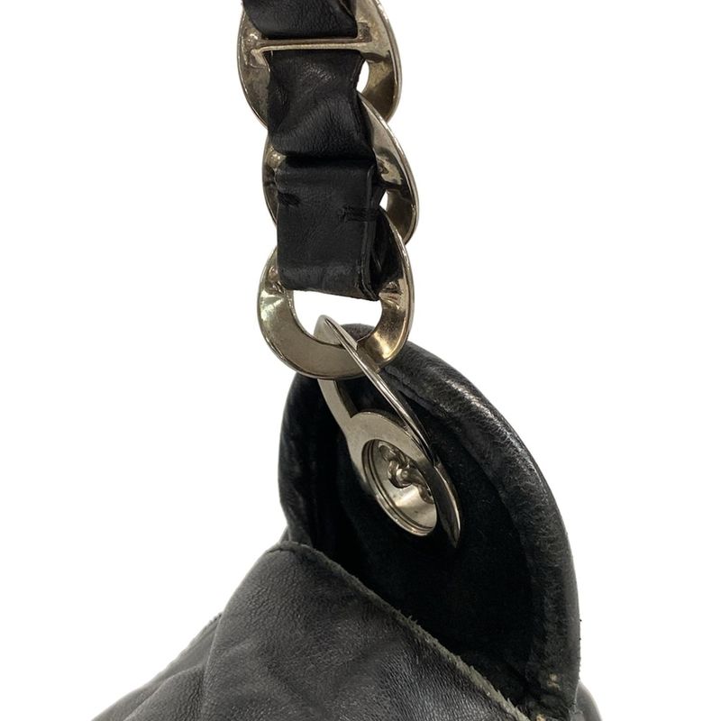 Dior/christian Dior Handbag Jazz Club Black Leather