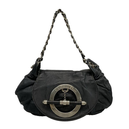 Dior/christian Dior Handbag Jazz Club Black Leather