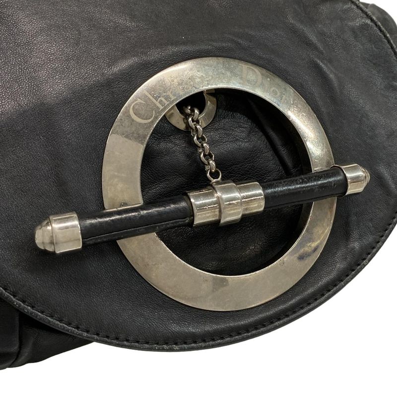 Dior/christian Dior Handbag Jazz Club Black Leather