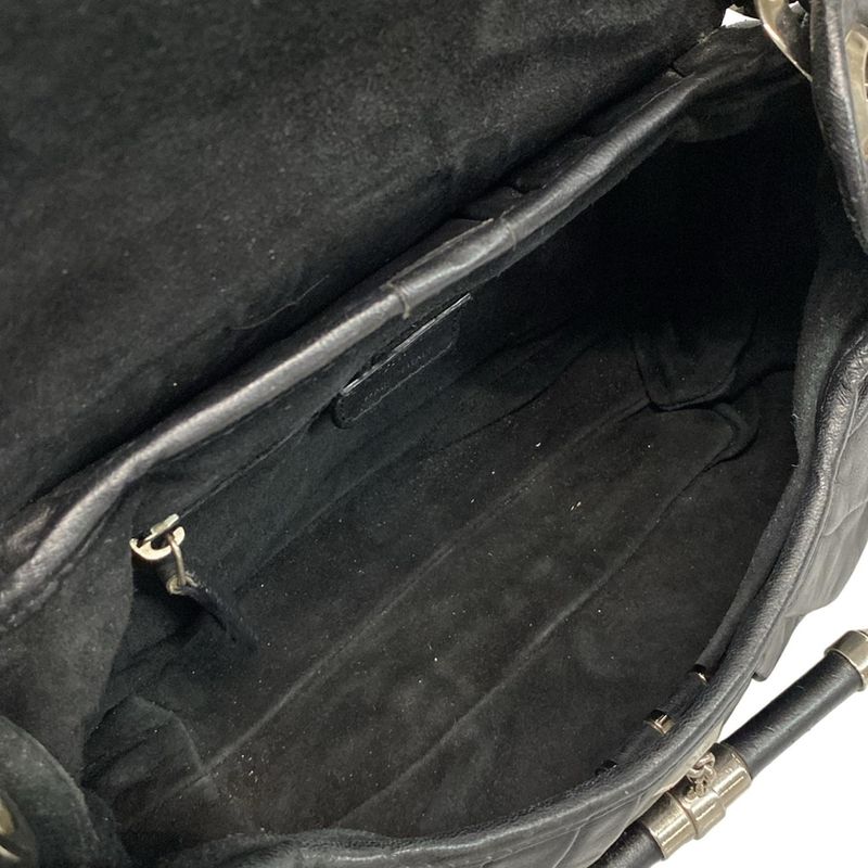 Dior/christian Dior Handbag Jazz Club Black Leather