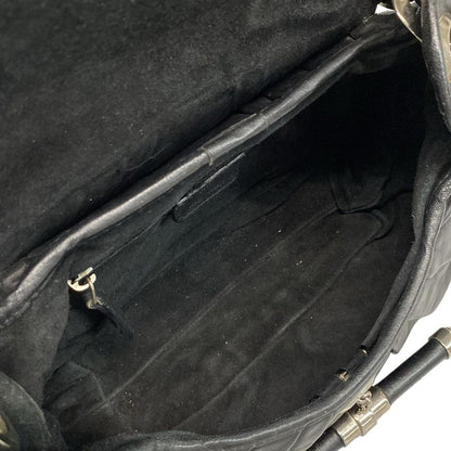 Dior/christian Dior Handbag Jazz Club Black Leather