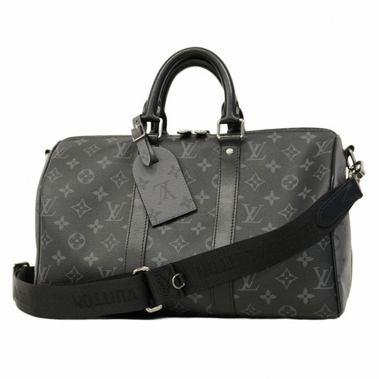 Louis Vuitton Handbag Monogram Eclipse Speedy Bandoliere 35 M46655 Black Gray