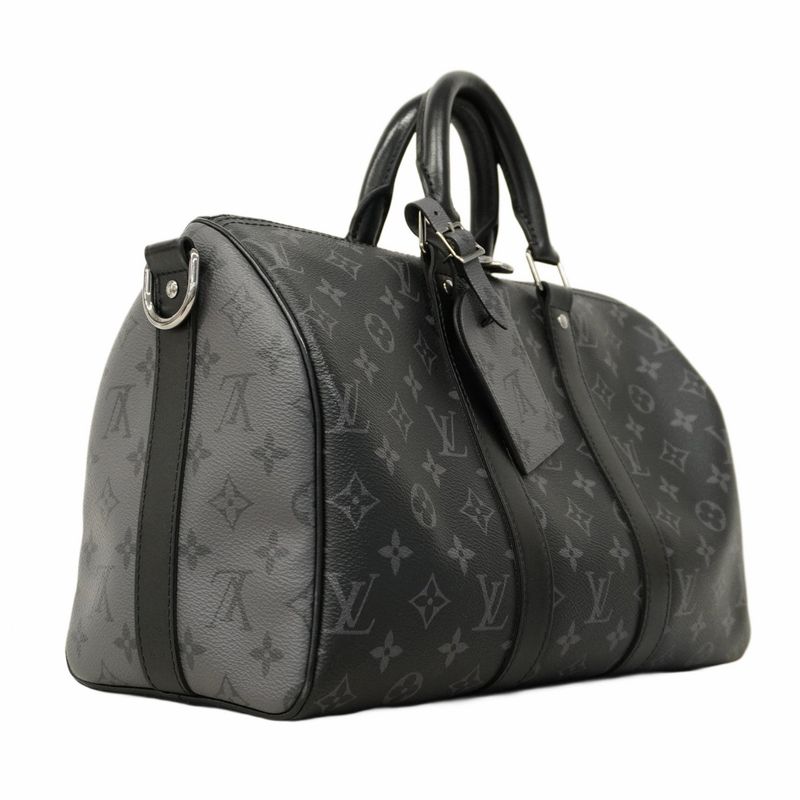 Louis Vuitton Handbag Monogram Eclipse Speedy Bandoliere 35 M46655 Black Gray