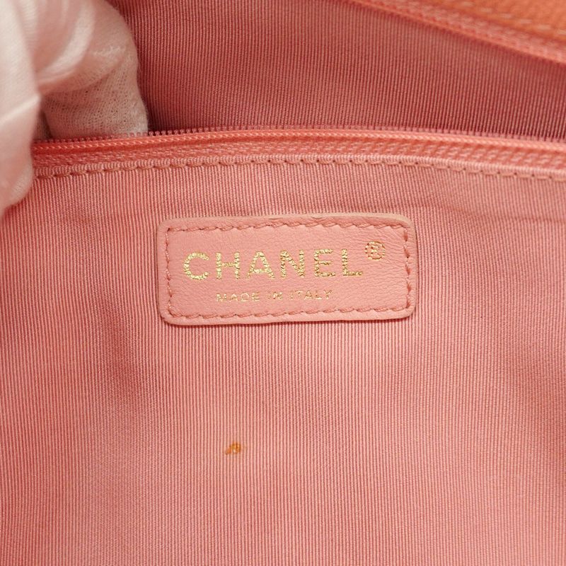 Chanel Tote Executive Leather Pink Gold Hardware 2way Bag Ladies