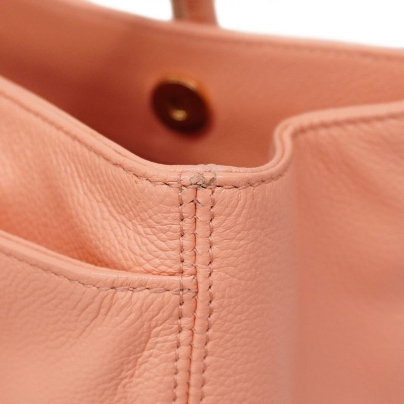 Chanel Tote Executive Leather Pink Gold Hardware 2way Bag Ladies