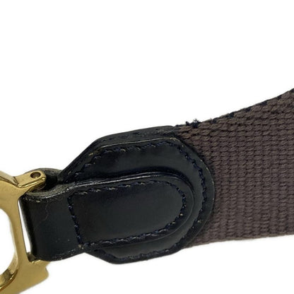 Dior/christian Dior Shoulder Bag Double Saddle Bag Ivory X Black X Blue Leather