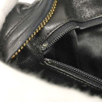 Chanel Shoulder Bag Matelasse Lambskin Black Gold Hardware Women