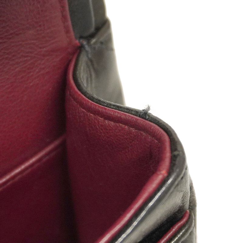 Chanel Shoulder Bag Matelasse Lambskin Black Gold Hardware Women