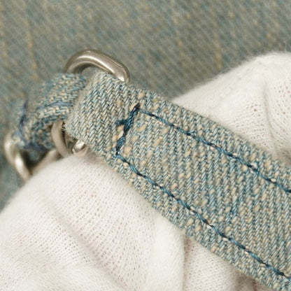 Chanel Tote Bag Deauville Denim Chain Blue Silver Hardware Women