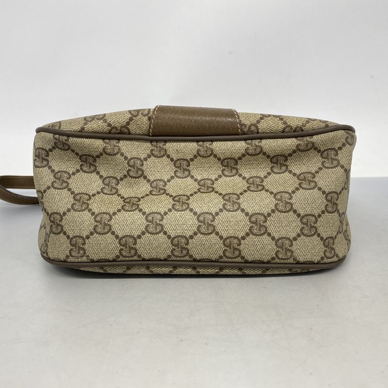 Gucci Shoulder Bag GG Supreme/sherry Line 89 02 032 PVC Brown Gold Hardware