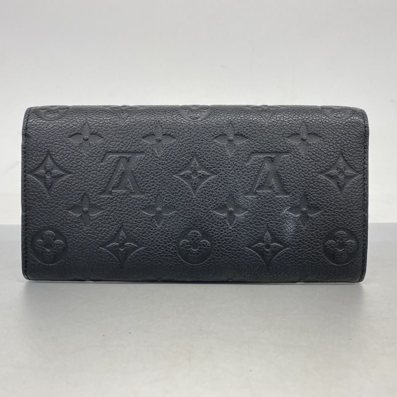 Louis Vuitton Monogram And Empreinte Portefeuille Emilie Long Wallet M62369