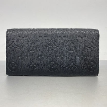 Louis Vuitton Monogram And Empreinte Portefeuille Emilie Long Wallet M62369