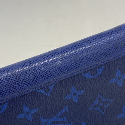 Louis Vuitton Long Wallet Taiga Llama Zippy Wallet Vertical M30447 Cobalt Men's