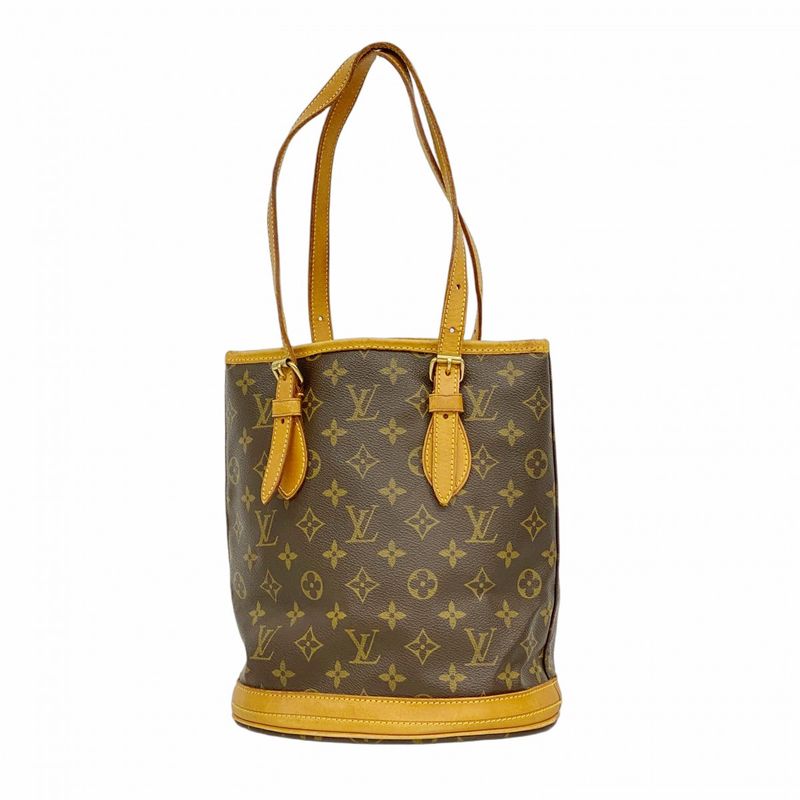Louis Vuitton Tote Bag Monogram Bucket PM M42238 Brown Ladies