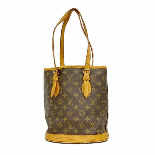 Louis Vuitton Tote Bag Monogram Bucket PM M42238 Brown Ladies