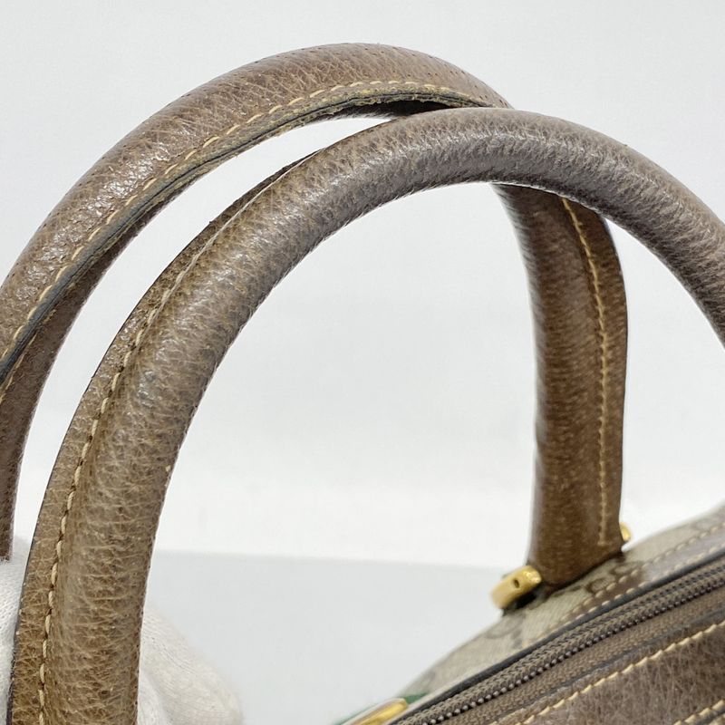 Gucci Handbag GG Supreme/sherry Line 40 02 007 PVC Brown Gold Hardware Women