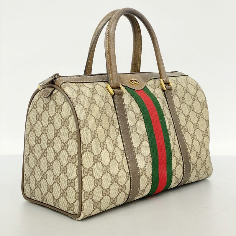 Gucci Handbag GG Supreme/sherry Line 40 02 007 PVC Brown Gold Hardware Women