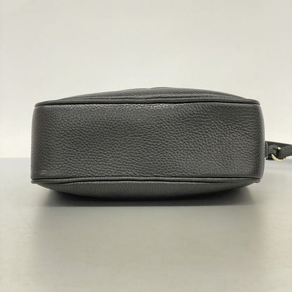 Gucci Shoulder Bag Soho 308364 Leather Black Gold Hardware Women