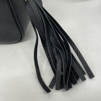 Gucci Shoulder Bag Soho 308364 Leather Black Gold Hardware Women