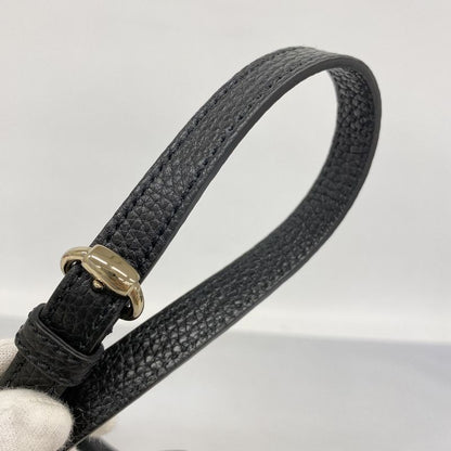 Gucci Shoulder Bag Soho 308364 Leather Black Gold Hardware Women