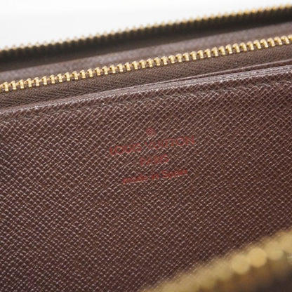 Louis Vuitton Long Wallet Damier Zippy Wallet N41661 Ebène Men Women Unisex