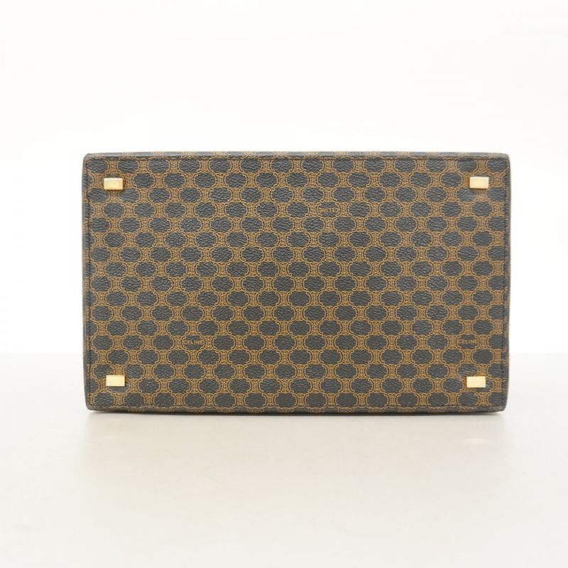 Celine Makeup Box Macadam PVC Black Gold Hardware Women