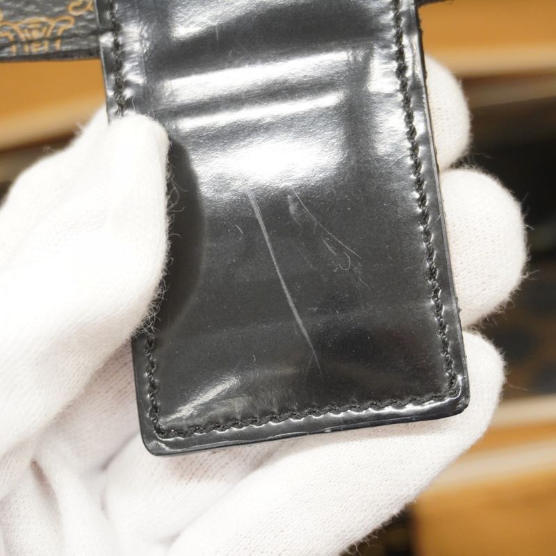 Celine Makeup Box Macadam PVC Black Gold Hardware Women