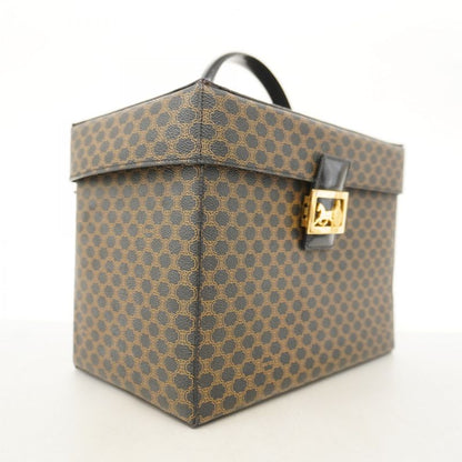 Celine Makeup Box Macadam PVC Black Gold Hardware Women