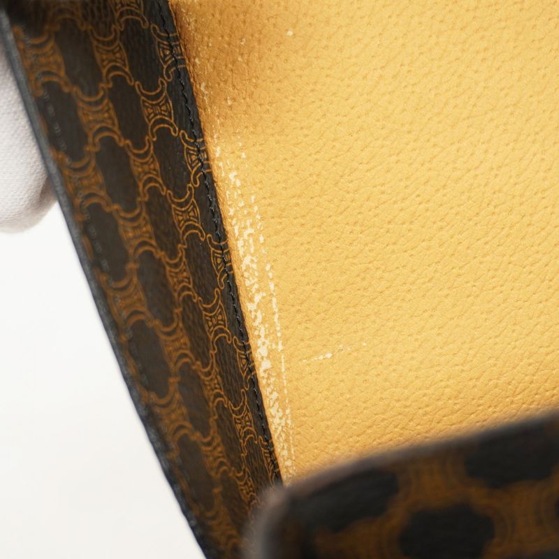 Celine Makeup Box Macadam PVC Black Gold Hardware Women