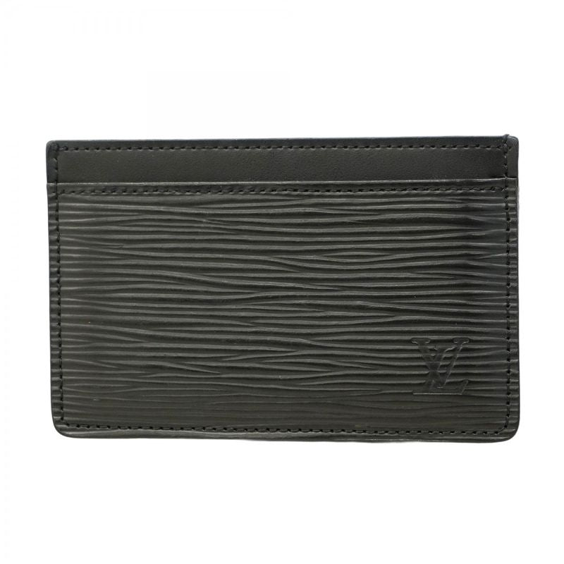 Louis Vuitton Epi Porte Carte Cermple Card Case M63512 Noir Black Men Women