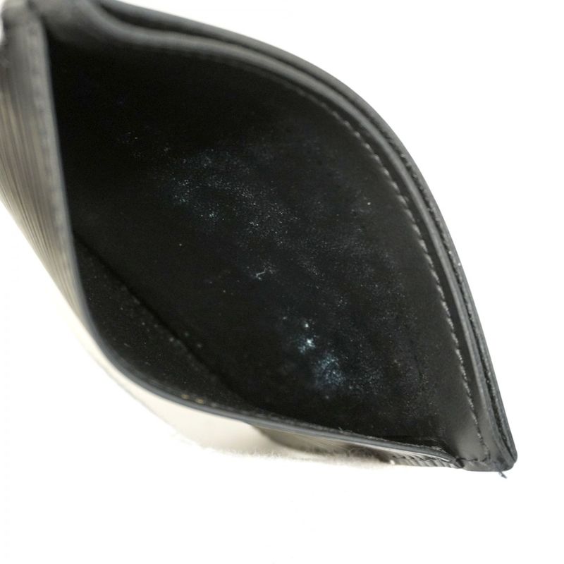 Louis Vuitton Epi Porte Carte Cermple Card Case M63512 Noir Black Men Women