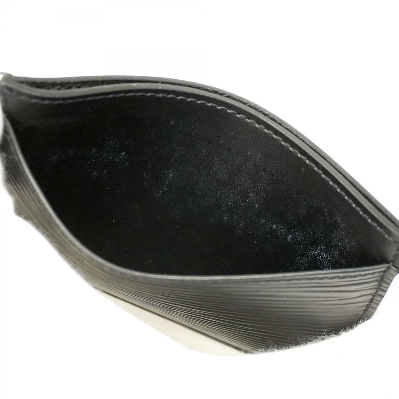 Louis Vuitton Epi Porte Carte Cermple Card Case M63512 Noir Black Men Women