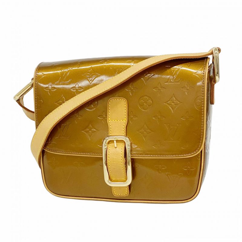 Louis Vuitton Shoulder Bag Vernis Christie GM M91107 Bronze Ladies