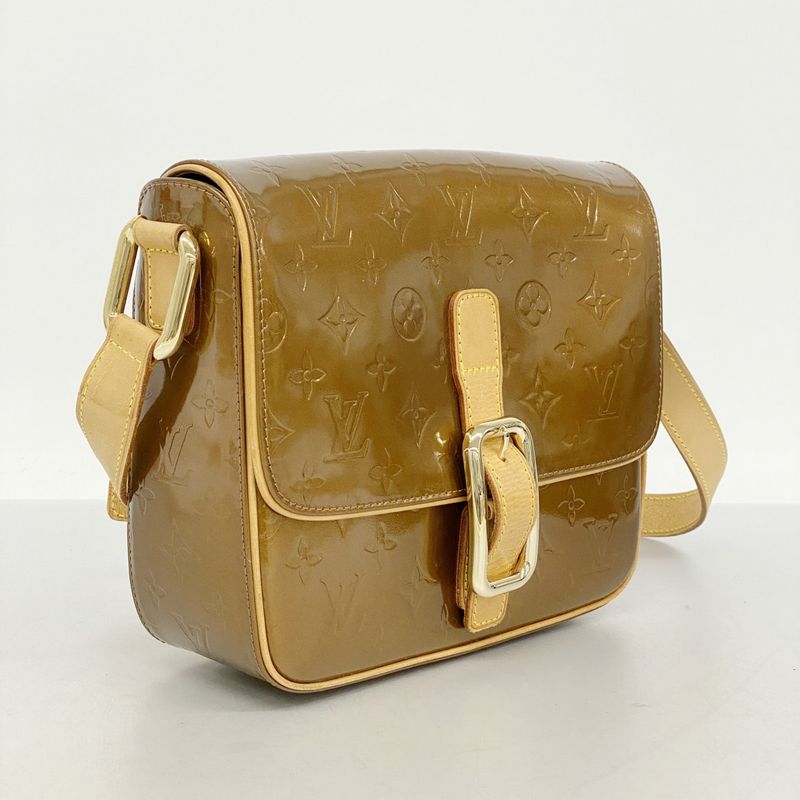 Louis Vuitton Shoulder Bag Vernis Christie GM M91107 Bronze Ladies