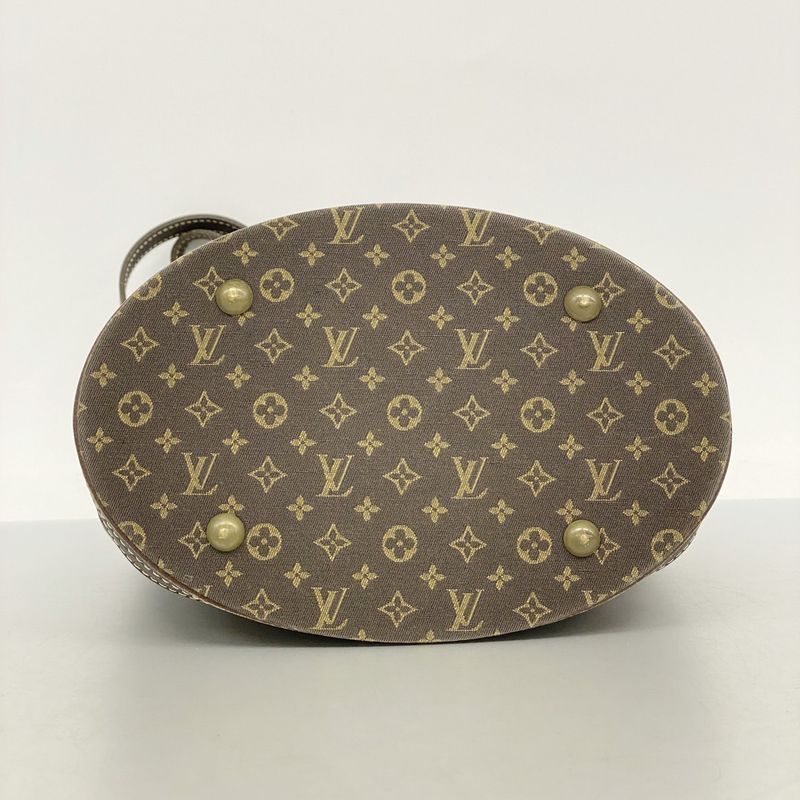 Louis Vuitton Tote Bag Monogram Mini Lin Bucket PM M95226 Ebene Womens