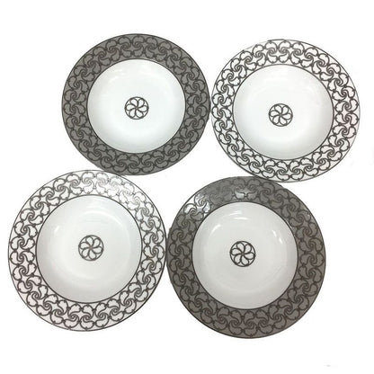 Sale Hermes Fil D'argent Fil D'argent Soup Plates Set Of 4 Medium Plates Pasta
