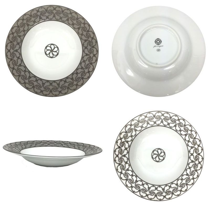 Sale Hermes Fil D'argent Fil D'argent Soup Plates Set Of 4 Medium Plates Pasta