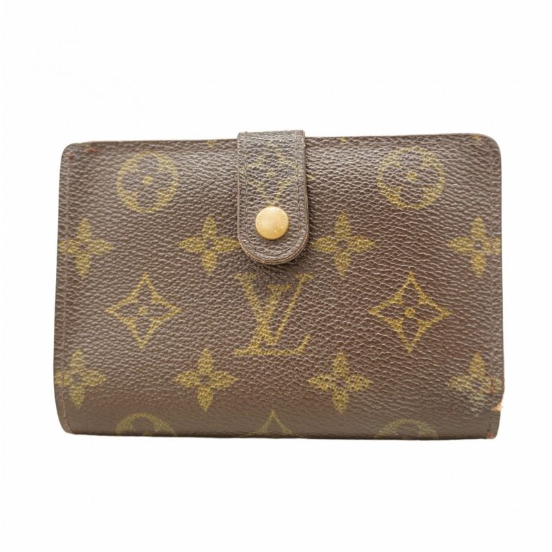 Louis Vuitton Wallet Monogram Porte Monnaie Viennois M61663 Brown Ladies