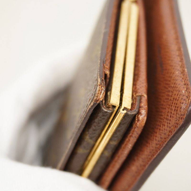 Louis Vuitton Wallet Monogram Porte Monnaie Viennois M61663 Brown Ladies