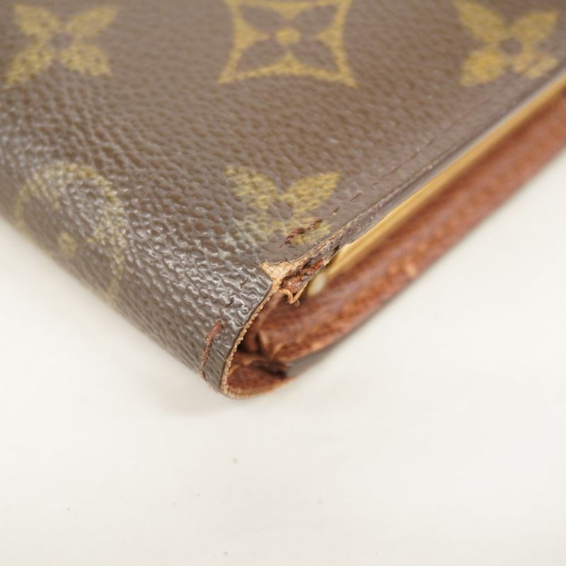 Louis Vuitton Wallet Monogram Porte Monnaie Viennois M61663 Brown Ladies