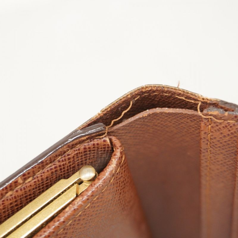 Louis Vuitton Wallet Monogram Porte Monnaie Viennois M61663 Brown Ladies